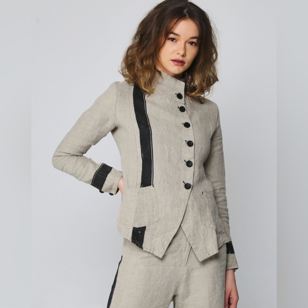 Lurdes Bergada  Black Women's Button-Up Blazer - Picture 16 of 16